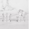 5 Pcs 5g/5ml Premium Acrylic Clear Round Jars Refillable Cosmetic