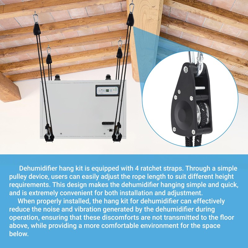 Dehumidifier Hanging Kit, Dehumidifier Joist Hanging Kit for Crawl Space