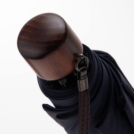 GRACITO 15001B60 Mini Folding Umbrella, For Gentlemen, Easy Drops, Plain, 23.6 inches (60 cm) x 8R, Navy