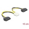 Delock Power Cable 2 x SATA 15 Pin Male to