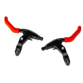 Bicycle Brake Levers Sleeve Silicone Gel Anti-Slip Brake Handle Protection Cover 1 Pair (Red)