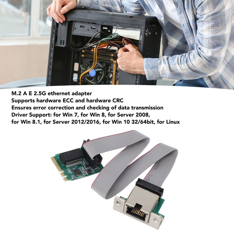 M.2 1000M Ethernet Network Card 10M/1G/100M Single Port RJ45 M.2