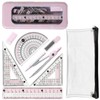 9 Piece Protractor and Compass Set, Maths Sets for Secondary