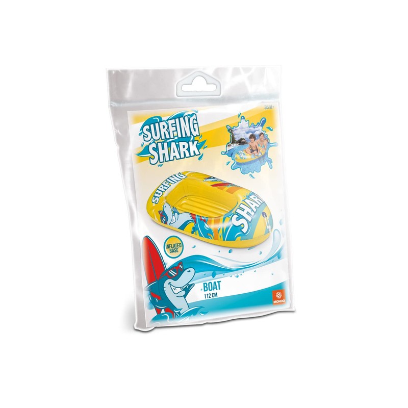 Mondo Toys Surfing Shark Boat - Inflatable Base Dinghy for