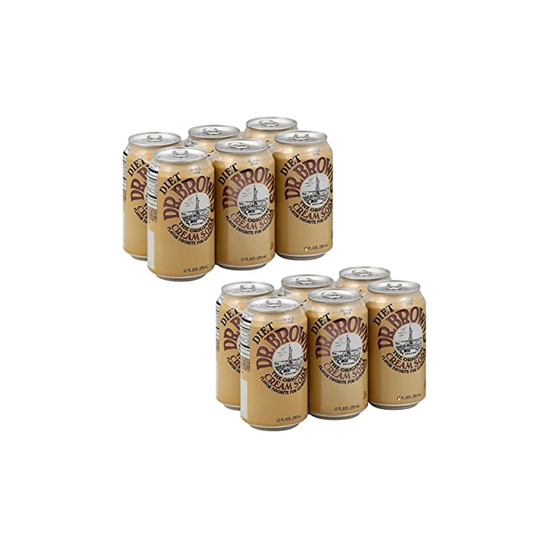 Dr. Browns Soda, Diet Cream Soda, 12oz cans Pack of