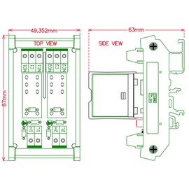 Electronics-Salon DIN Rail Mount AC/DC 24V Control 2 SPDT 16Amp Pluggable Power Relay Module, G2R-1-E