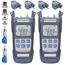 Xunsomten - Fiber Optic Tester 3 in 1 Function Optical Power Meter (FC/SC/ST) & VFL Visual Fault Locator & LED Lighting, OPM & VFL Fiber Optic Tester, Range: (-70) dBm ~ (+10) dBm. 2pcs (OPM-VFL-10)