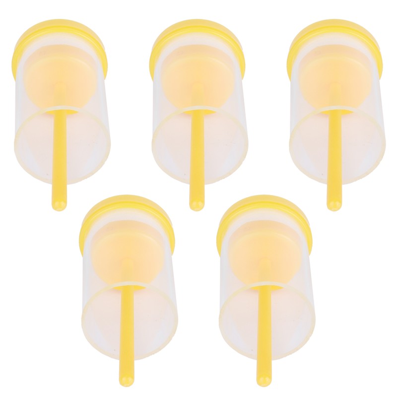 5Pcs Queen Bee Marking Bottle Catcher Cage Tube Lightweight Plastic