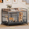 YITAHOME 37.5'' Heavy Duty Dog Crate with Removable Divider, Double