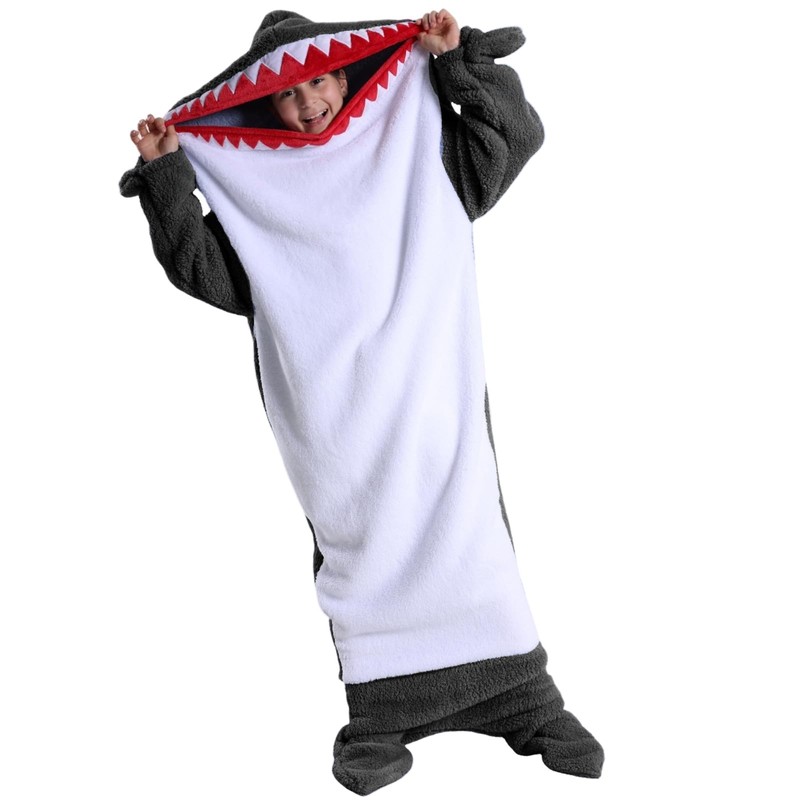 ZLHETWT Shark Blanket, Shark Blanket Hoodie, Shark Onesie Blanket, Comfortable