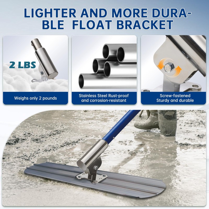 Bull Float Concrete Tools,Adjustable Angle Concrete Float,Lightweight At 2 Pounds