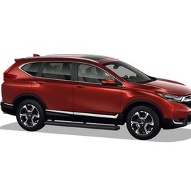 APS (Black Powder Coated 5 inches Running Boards Nerf Bars Side Steps Compatible with Honda CR-V 2017-2022