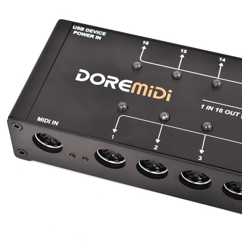 DOREMiDi MIDI THRU-16 Box Filter and Switch 1 MIDI input