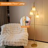 Caupel Boho Floor Lamp for Living Room, Adjustable 3-Light Modern