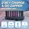 PIC PBZ 2-in-1 Portable Insect Zapper and Accent Light, Gray,