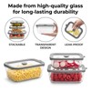 Woaiwo-q 12 Pack Multi-Size Glass Food Storage Containers with Glass