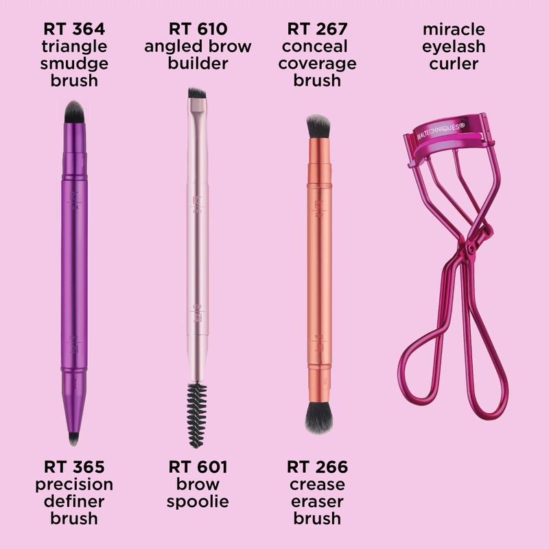 Real Techniques Double Time Brush + Lash 4 Piece Set,