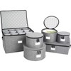storageLAB China Storage Containers, Hard Shell Case with Felt Dividers