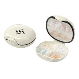 AYVRUOP Täglicher Pillen-Organisator, tragbare Reise-Pillenbox, versiegelt, feuchtigkeitsresistent, staubdicht, Pillenspender-Box