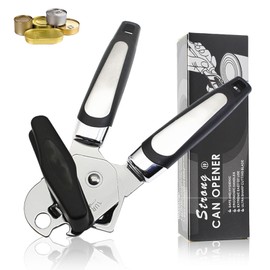 Can Opener, 3 in 1 Stainless Steel Tin Openers with Magnet, Heavy-Duty Manual Can Openers with Non-Slip Handle and Smooth Edge, Perfect Kitchen Tool