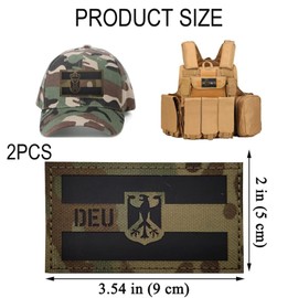 Pack of 2 Germany patch, Germany patch, German army patch, patch, Velcro military, military patch, Germany flag patch, patch Velcro military