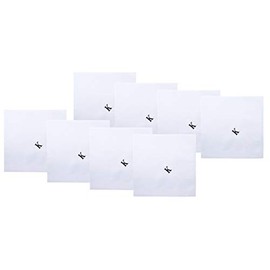 Retreez 8 Piece Pure Cotton Initial Monogrammed Men's Handkerchiefs Hanky Gift Box Set - Set K Initial