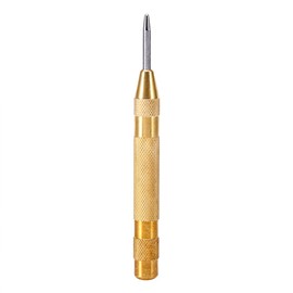 Spring Loaded Center Punch Marking Hole Tool Automatic Center Hole Punch Spring Loaded Puncher Tool Brass Body Center PunchCenter Punch for Machinists Shovel