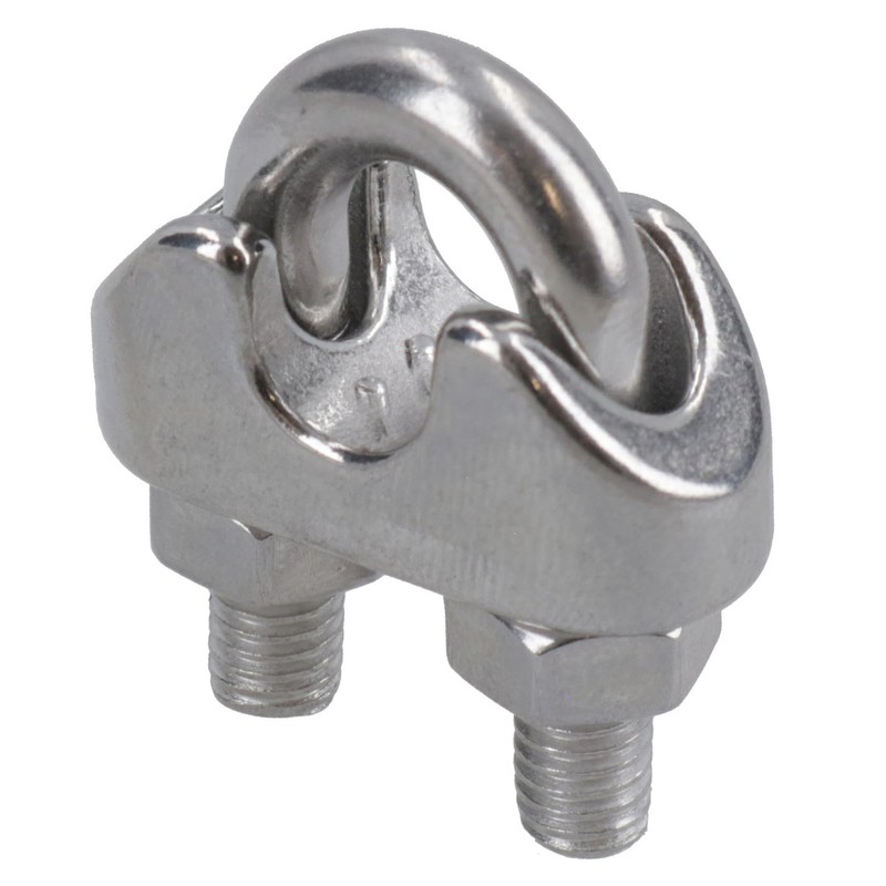 8mm Wire Rope/Cable Grip/Clamp Stainless Steel 316 Marine Grade 5