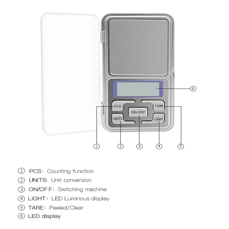 Salesbay Pocket Mini Digital Scale 500g/0.01g Balance Jewellery Precision Weight