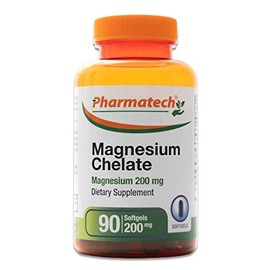 Quelato de magnesio 200 mg, glicinato, magnesio de alta absorción, 100 quelado, mejor sueño, alivio del estrés, mejora la energía, para mujeres y...  