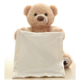 Peek-A-Boo Teddy Bear Plush, Animated Stuffed Animal for Babies NEW (12 inches)