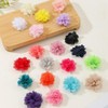 40PCS 2" Chiffon Flower Hair Clips Baby Girls Fully Lined