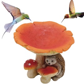 Resin Bird Feeders for Outdoors Hummingbird Garden Decor Garden Yard Decoration Hedgehog Mushroom Resin Ornaments Decorations