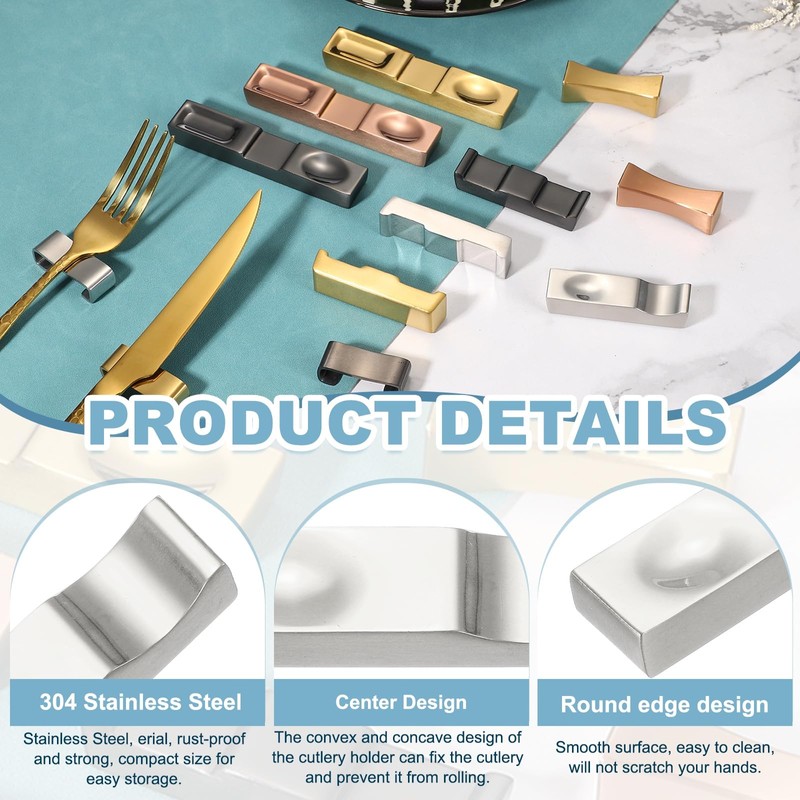 sourcing map 2pcs Chopstick Rest, 304 Stainless Steel Chopsticks Holder