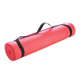 Mind Reader YOGAPVC-RED All Purpose Extra Thick Yoga Fitness & Exercise Mats with Carrying Strap, High Density Anti-Tear