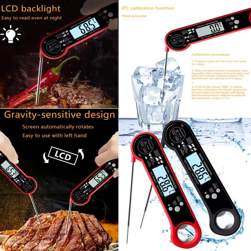 JOLLY GADGETS Instant Read Digital Meat Thermometer – Waterproof, Fast