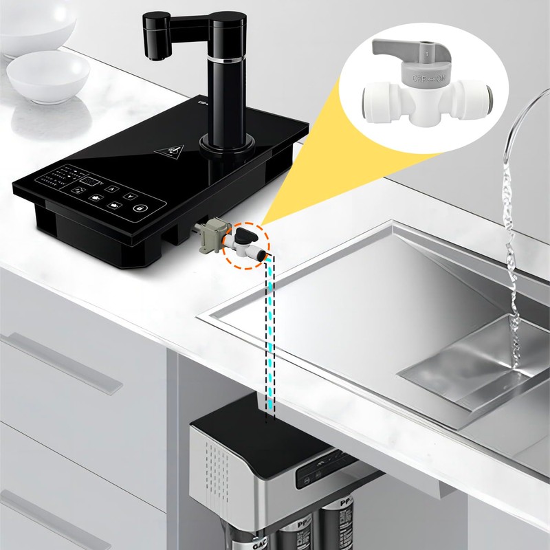 Qrity 1 x Valves Taps, 3/8 Inch Inline Tap/Shut-off Valve/Insulating