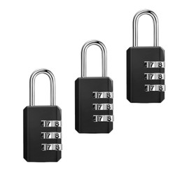 Reldor 3-Piece 20 mm Dial Combination Luggage Locks with Code, Combination Padlock – Secure Travel Padlock, Suitcase Locks for Travel Bags, Gym Lockers, – Ideal for Travel Essentials