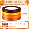 DECYOOL Fall Ribbons, 4 Rolls 100 Yards Fall Satin Ribbons