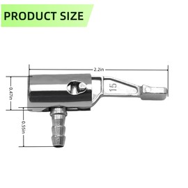 Lssapr 2 Packs 1/4"" Lock On All Metal Air Chuck for Hose Repair Mini Air Compressor Portable Tire Inflator Tire Chuck Pump Replacement Nozzle, Hose End with Barb Connector