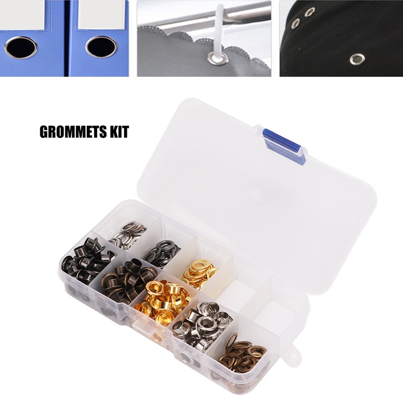 Grommet Tool Kit Sturdy Colorful Plating Easy Installation Metal Grommets