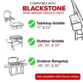 Stock Your Home Foil Grill Drip Pan (10 Pack) Compatible with Blackstone's 28”, 30”, & 36” BBQ Griddle + 17” & 22” Tabletop Range- Disposable Aluminum Oil Catcher Tray, Blackstone Grease Cup Liners
