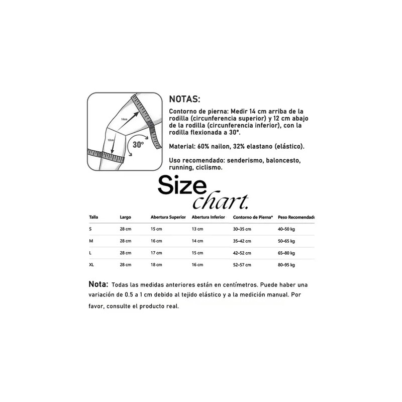 Rodilleras Elásticas Deportiva Compresion Gym Ortopédica 2pk