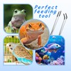 2-Pack Stainless Steel Reptile Feeding Tongs with Rubber Tips,10" Straight