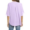 Funlingo Women's Dressy Casual Shirts Spring Fashion V Neck Tops