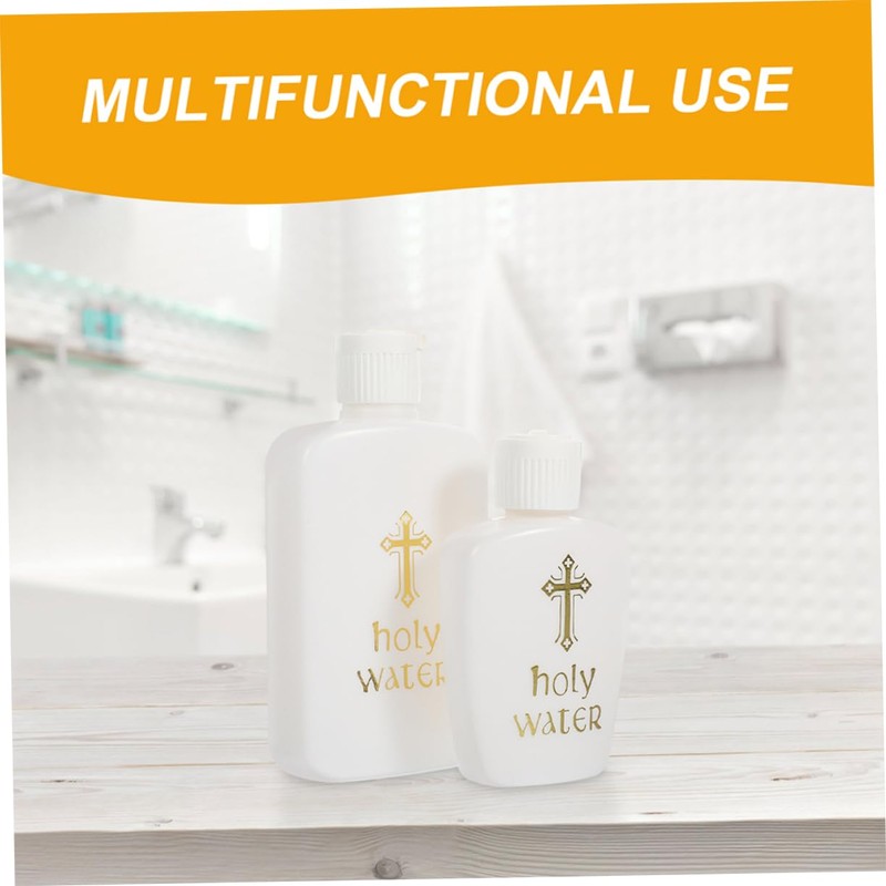 iplusmile 4Pcs Refillable Empty Holy Water Bottles Decorative Containers for
