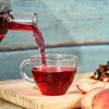 Teavivre Sweet Peach Hibiscus Fruit Tea, Caffeine Free Loose Leaf