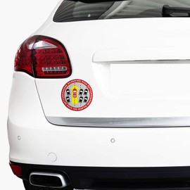 Finest Folia Set of 2 Car Stickers, Bei Stau Rettungsgasse Bilden Stickers, Vehicles, Car Stickers, Fire Brigade THW Police Behavior in Accident Rescue Service R099 (Red)