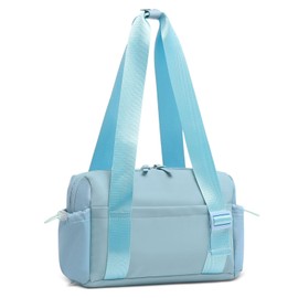 SUIKIHUM Mini Gym Tote Bag for Women Girls, Cute Fitness Gym Bag W/Wet Compartment Waterproof for Yoga Travel Workout Sport Bag, Sky Blue