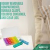 Weekly Pill Organizer - 4 Compartment Am/pm Pill Box, 7